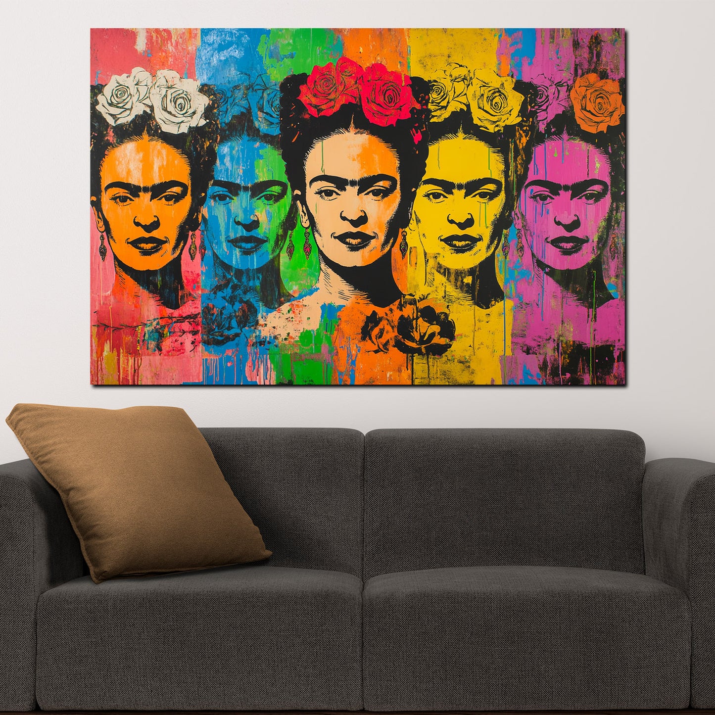 Wandbild Frida Pop Art Mehrfachmotiv farbenfroh modern