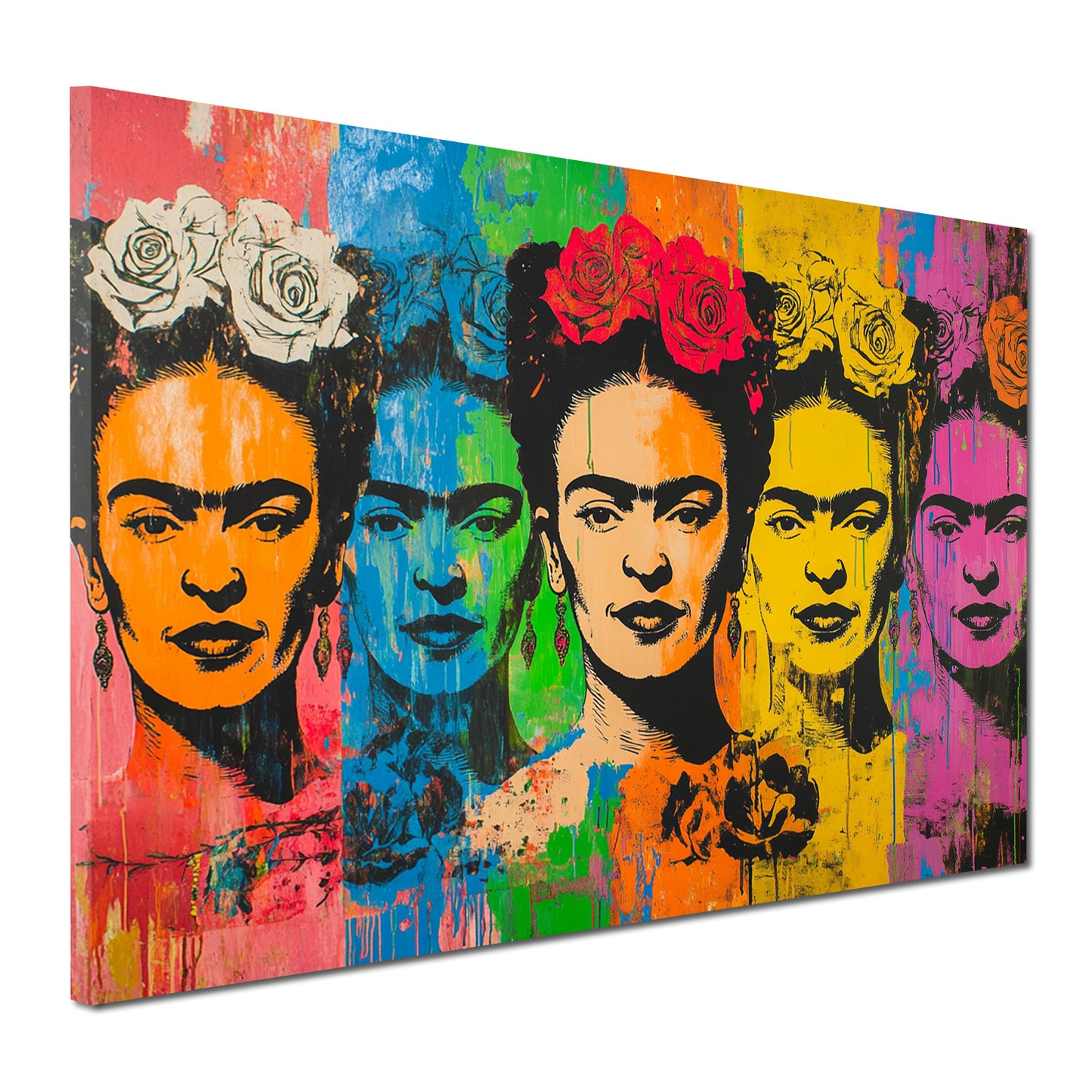 Wandbild Frida Pop Art Mehrfachmotiv farbenfroh modern