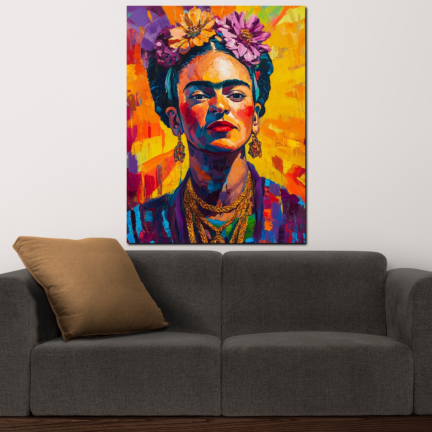 Wandbild Frida Pop Art Portrait farbenfroh modern