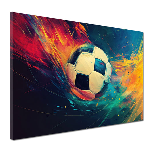 Wandbild Fußball Energie Farben modern