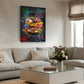 Wandbild Graffiti Burger Kunst Pop Art Stil