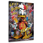 Donald Style Wandbild Graffiti Pop Art Duck und bunter Street Art