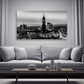 Wandbild Hamburg Skyline schwarz weiß