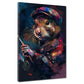 Wandbild Hamster mit Pinsel Pop Art modern