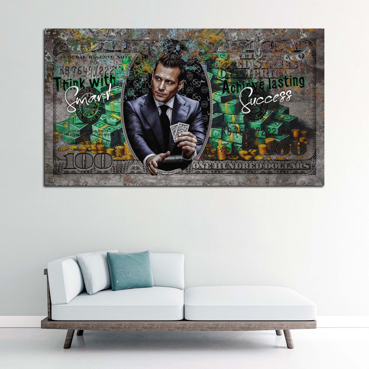 Geld Erfolg Motivation Wandbild Harvey Style Pop Art