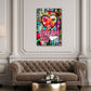Wandbild Herz Graffiti Pop Art mit Dream Big und bunten Farben
