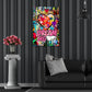 Wandbild Herz Graffiti Pop Art mit Dream Big und bunten Farben