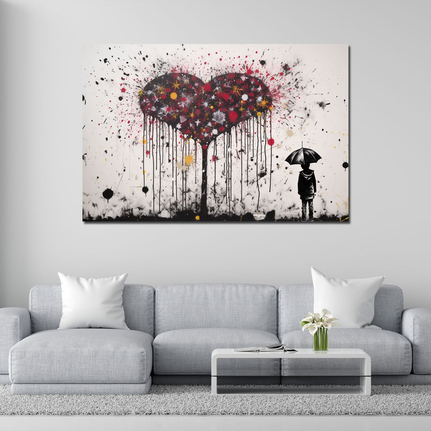 Wandbild Herz Street Art