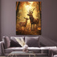 Wandbild Hirschpaar Wald Lichtstimmung