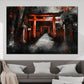 Wandbild Japan Torii rot schwarz mystisch