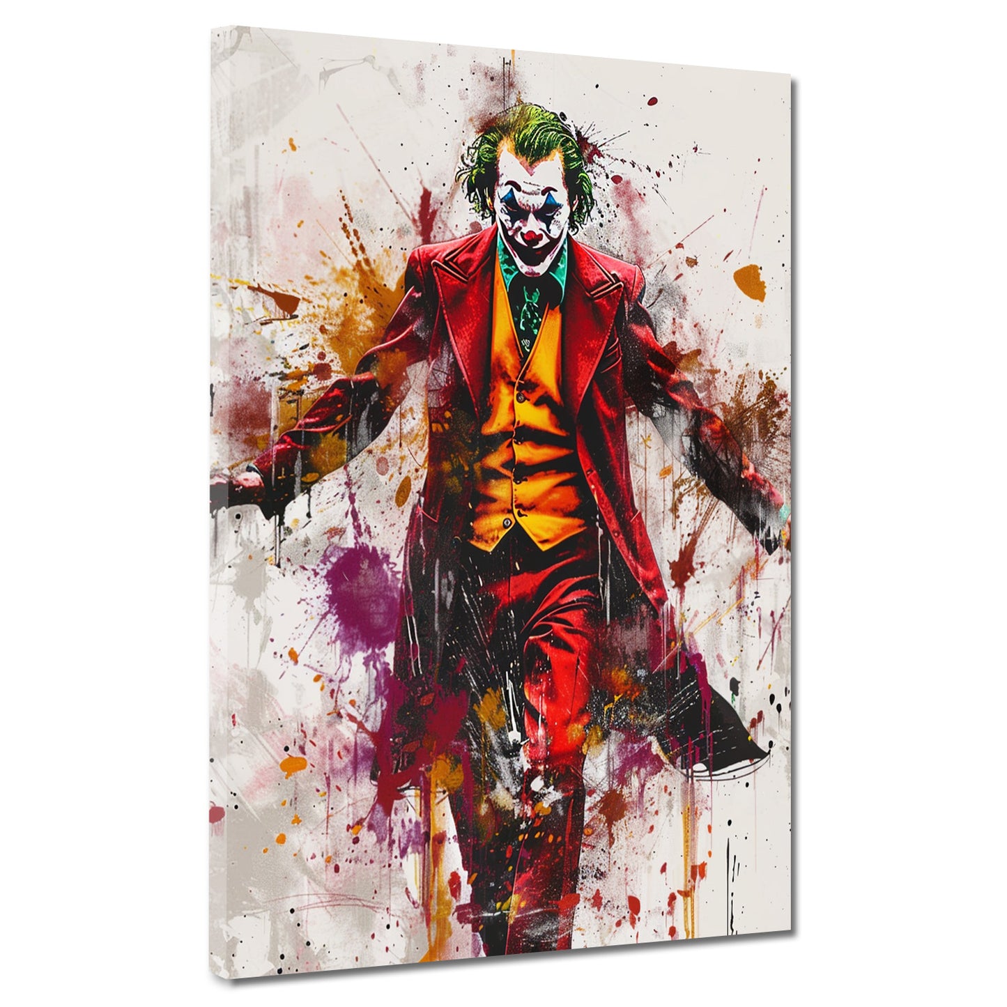 Wandbild Joker in dramatischer Pop Art