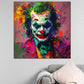 Wandbild Joker in leuchtender Pop Art