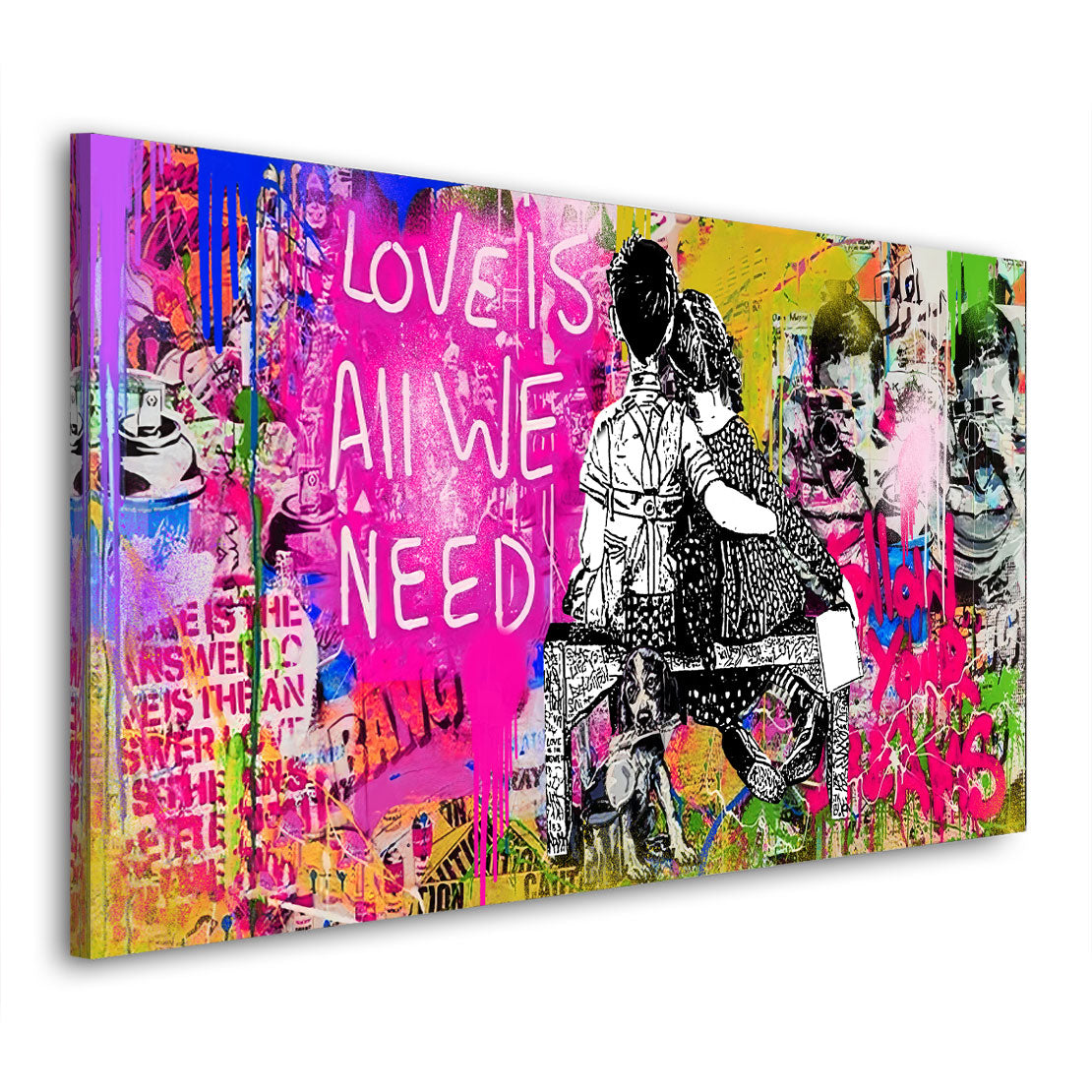 Wandbild Junge & Mädchen Street Art Love