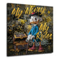 Wandbild Kunst Duck Pop Art My Money My Rules, Comic Gold Edition