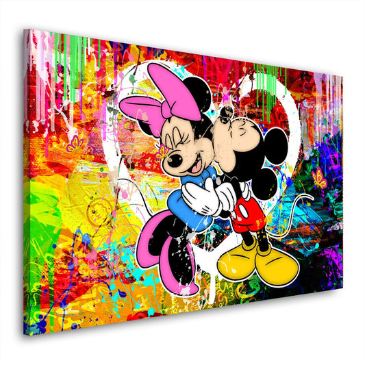 Wandbild Minnie Pop Art Comic