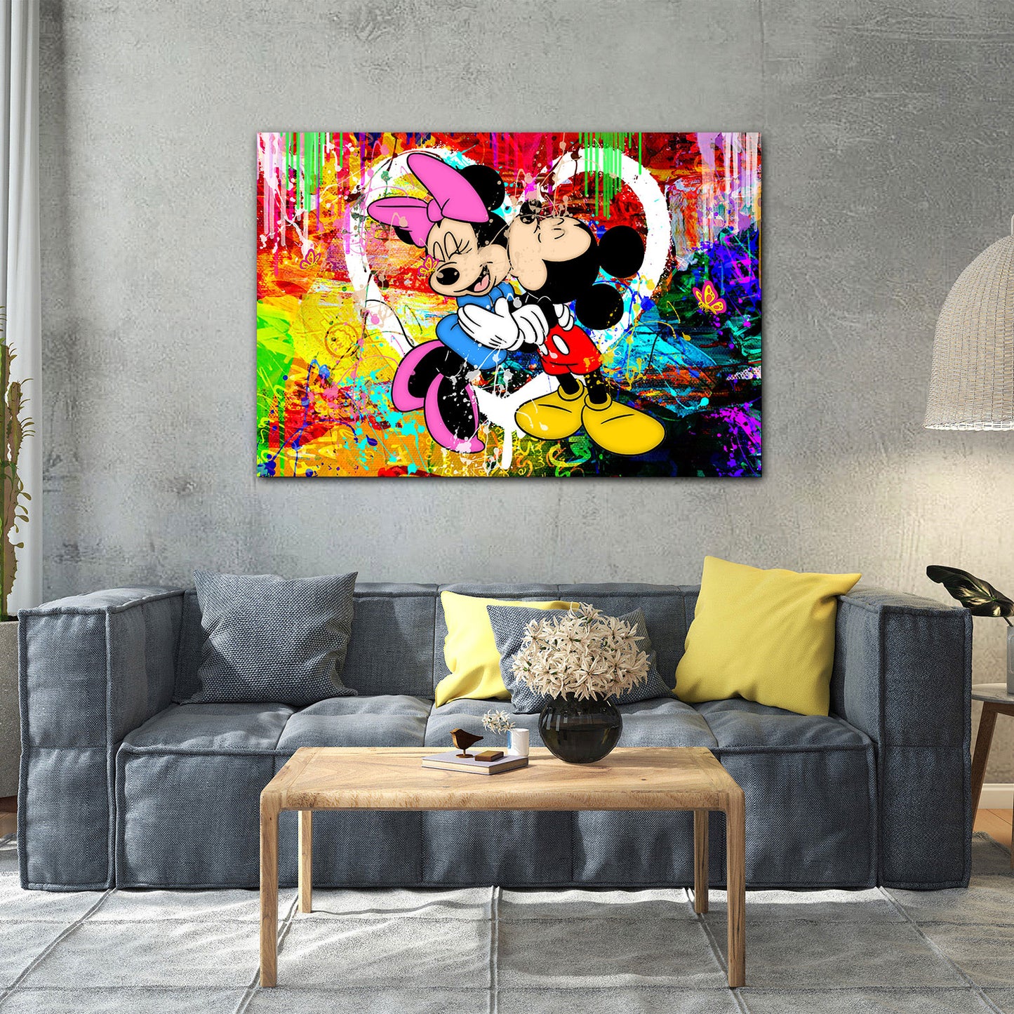 Wandbild  Minnie Pop Art Comic