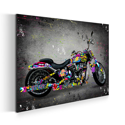 Wandbild Graffiti Street Art Custom Bike