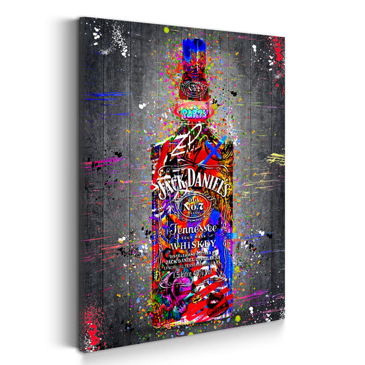 Wandbild Graffiti Street Art Jack Whisky mit Glas