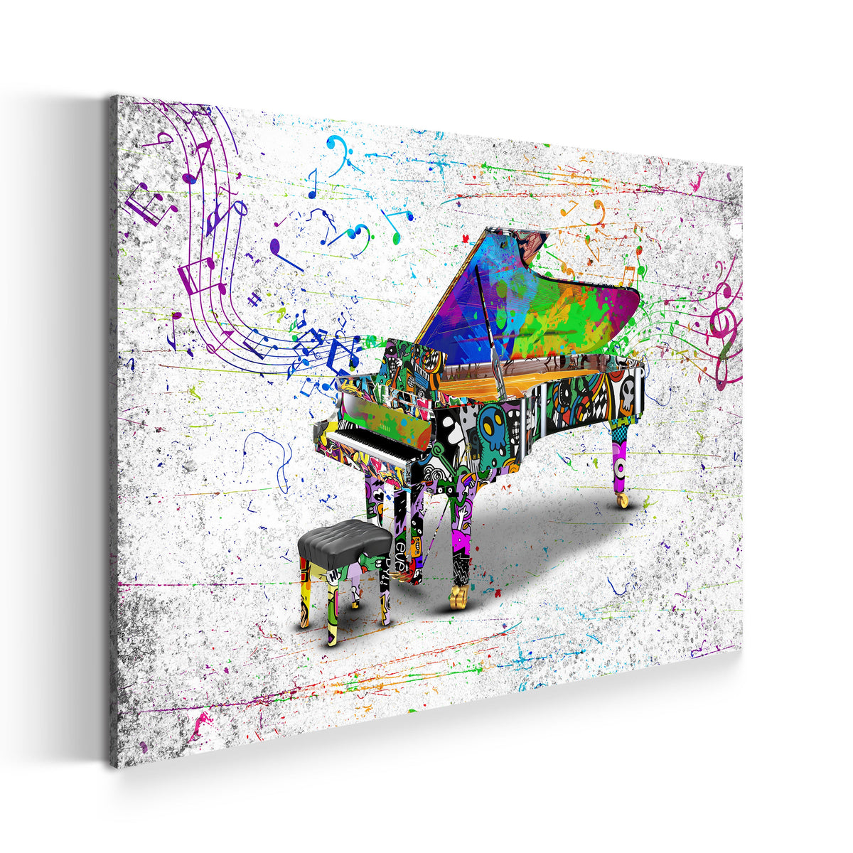 Klavier Wandbild im Graffiti Street Art Stil