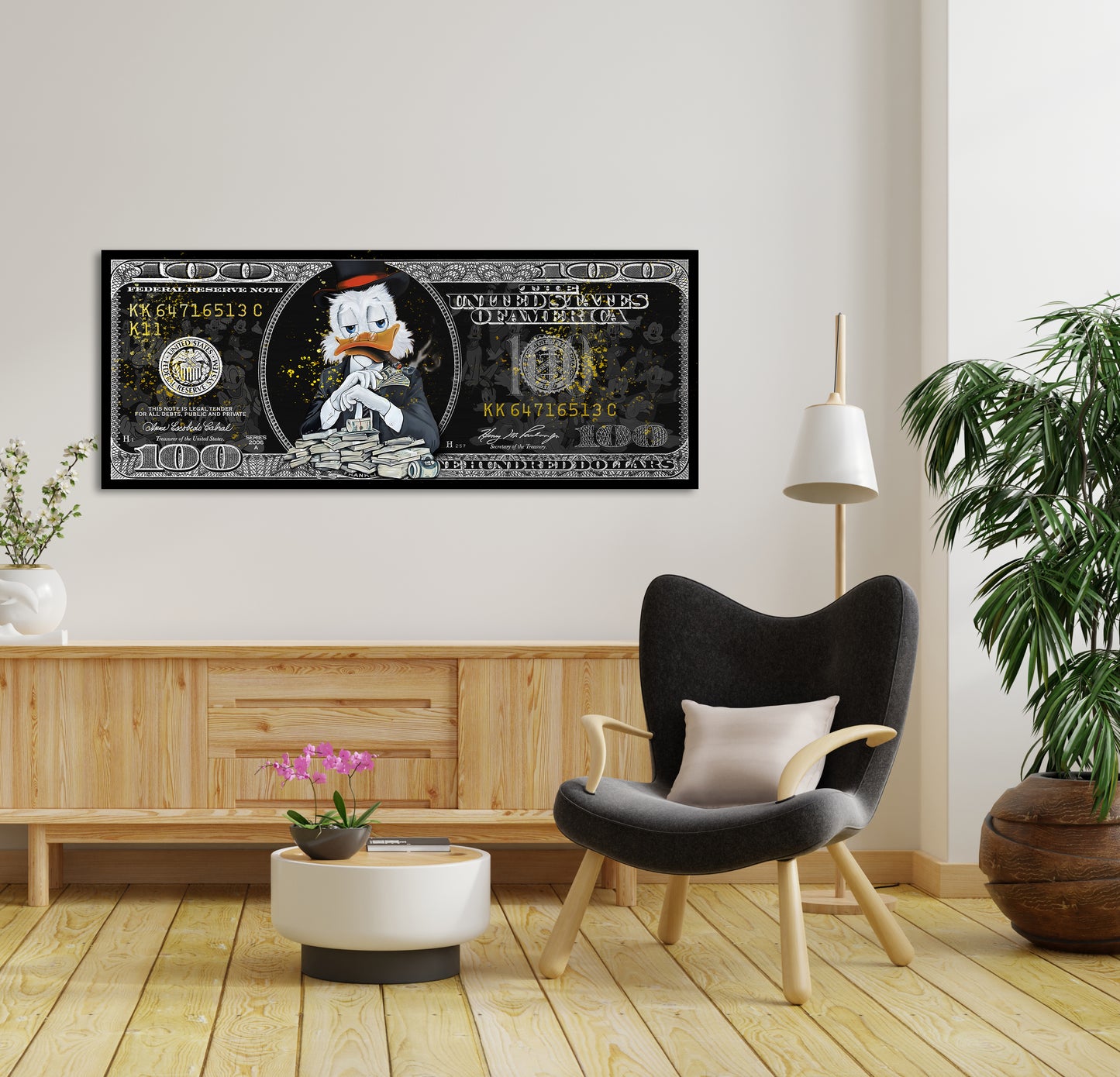 Wandbild Dollar Money Scrooge