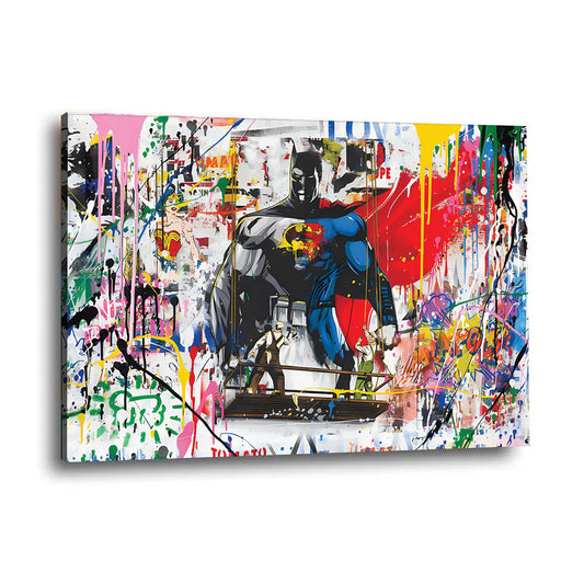 Wandbild Street Art Colour Bat Man Pop Art