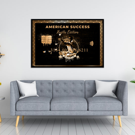 Wandbild Success Karte Wolf of Wallstreet Style