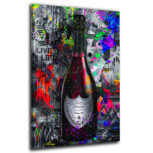 Wandbild Lifestyle Street Art Flasche