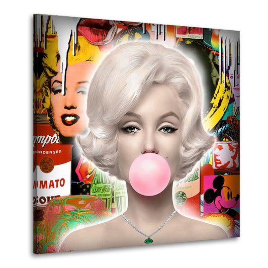 Wandbild Pop Art Lifestyle Marilyn Chewing Gum