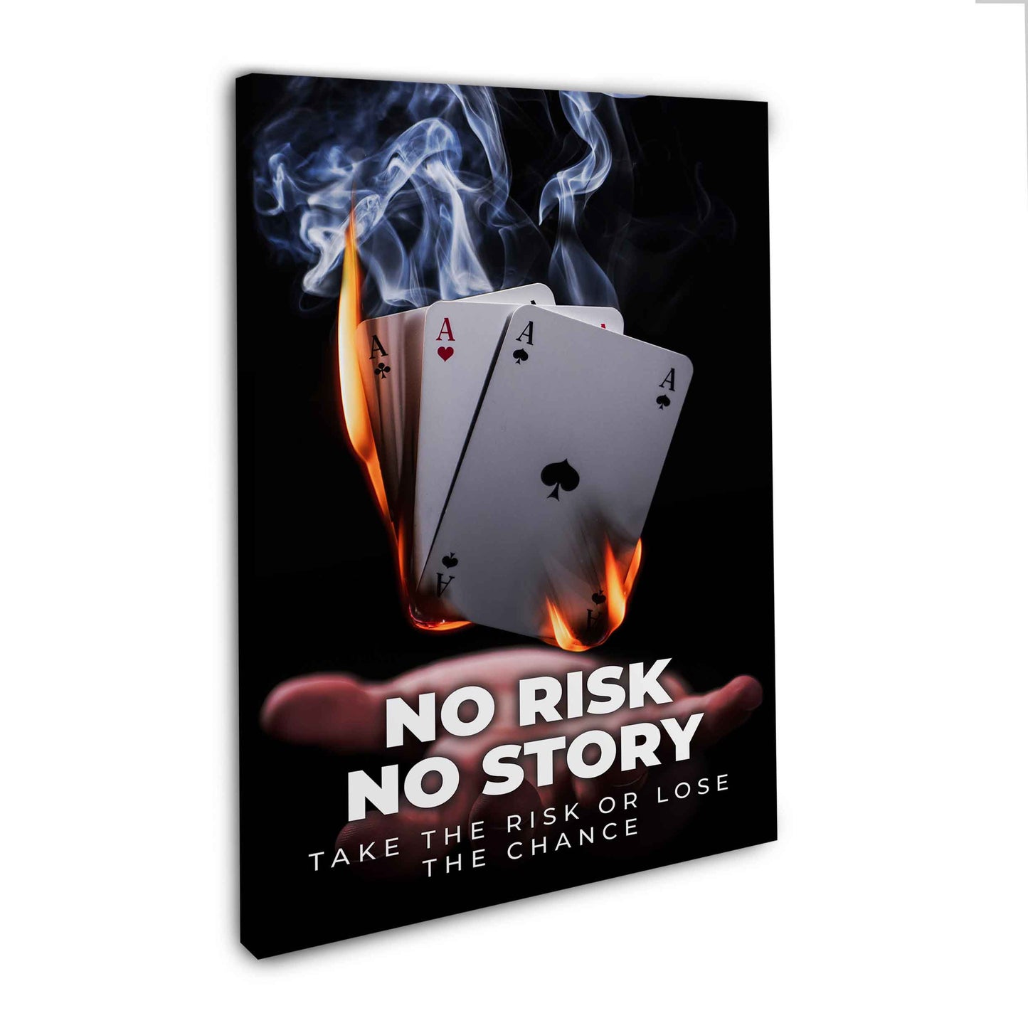 Wandbild Motivation No Risk No Story