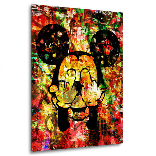 Wandbild Pop Art Maus Style Comic abstrakt