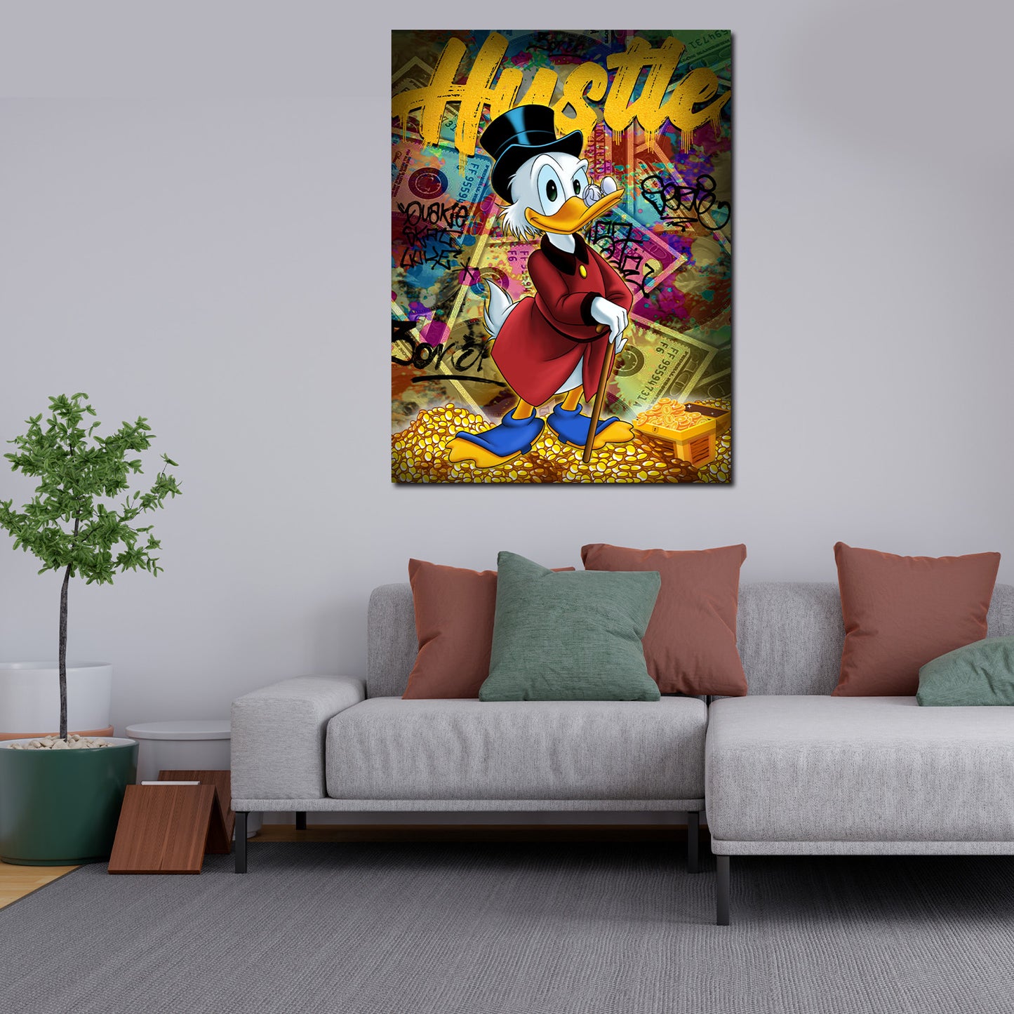 Wandbild Pop Street Art Duck Hustle