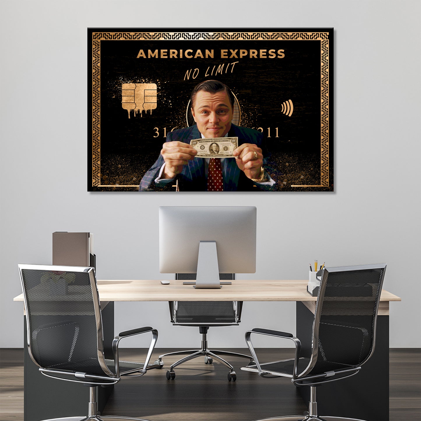 Wandbild Wolf of Wallstreet Börse Motvation Karte No Limit