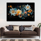 Wandbild Lines abstrakte Blumen Black Style