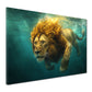 Wandbild Löwe im Wasser majestätisch Kraft Natur