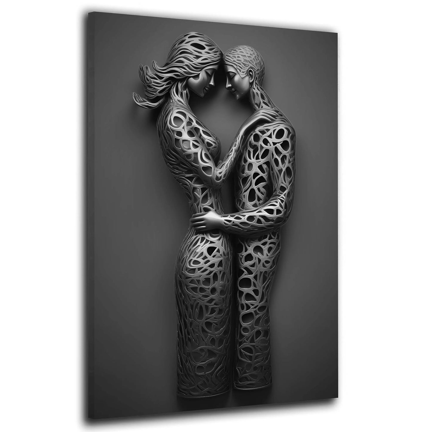 Wandbild Love Metallfiguren Kunst