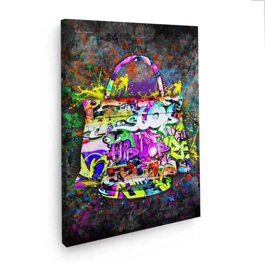 Wandbild Luxustasche Graffiti Street Art Style