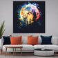 Wandbild Mond Wald Nacht Himmel