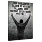 Rising Every Time Zitat – Wandbild