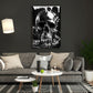 Wandbild Motivation Totenkopf Erfolg modern schwarz weiß