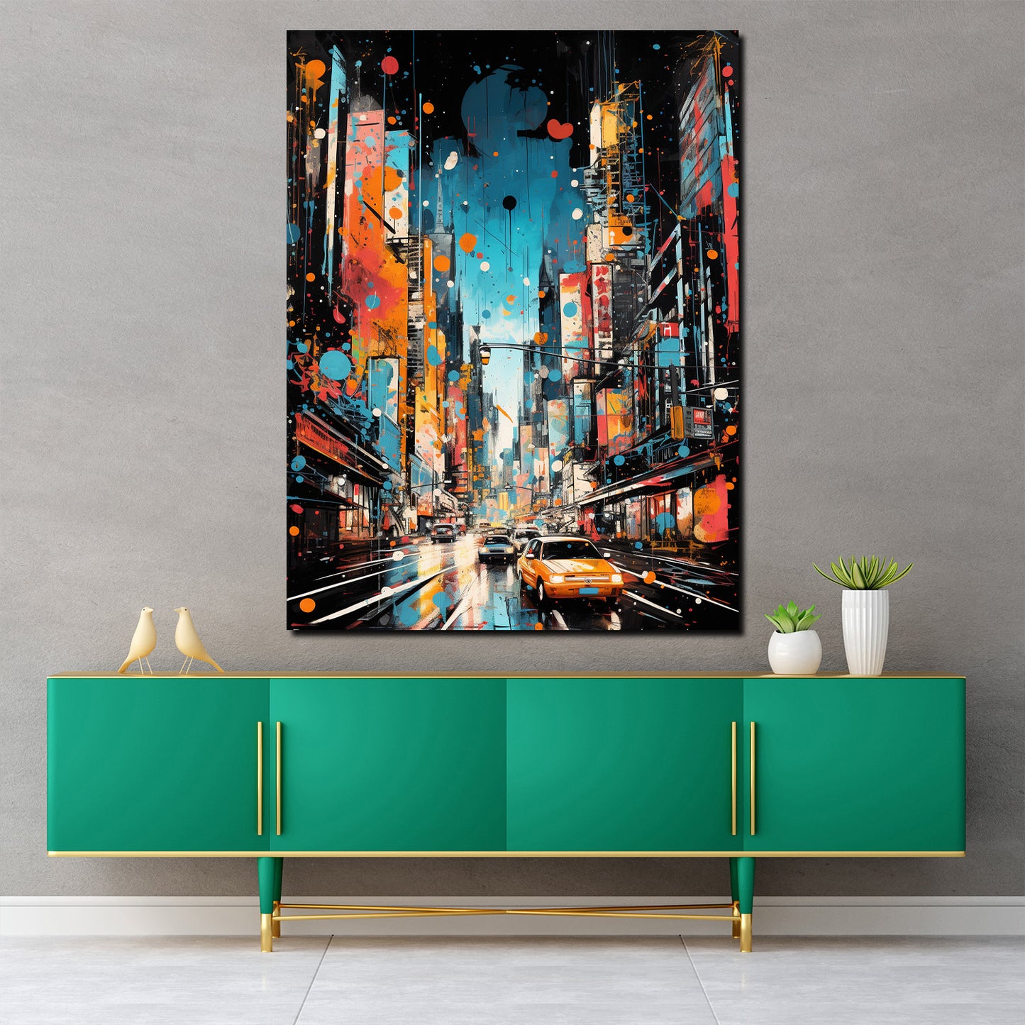 Wandbild New York City Painting Style