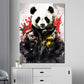 Wandbild Panda in Uniform Pop Art