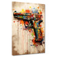 Wandbild Pistol Art Pop Art abstrakt