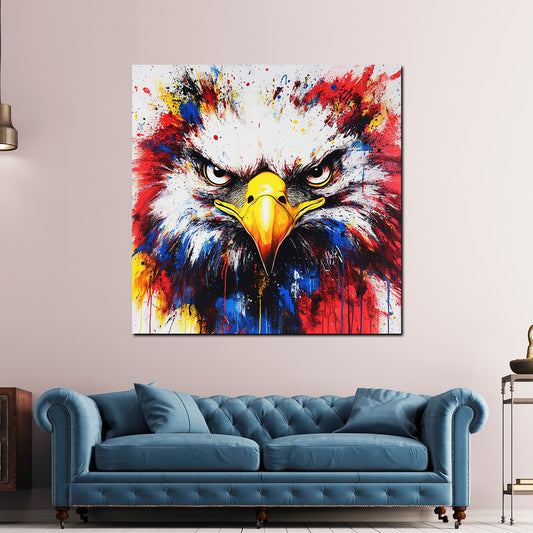 Wandbild Pop Art Adler kraftvoll bunt modern