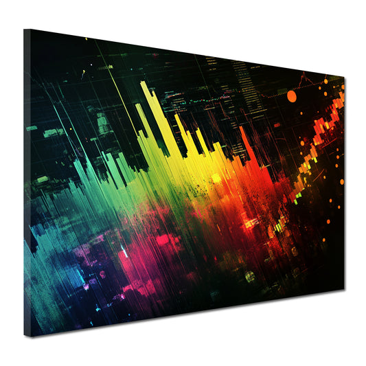 Wandbild Pop Art Aktien Börsentrend modern