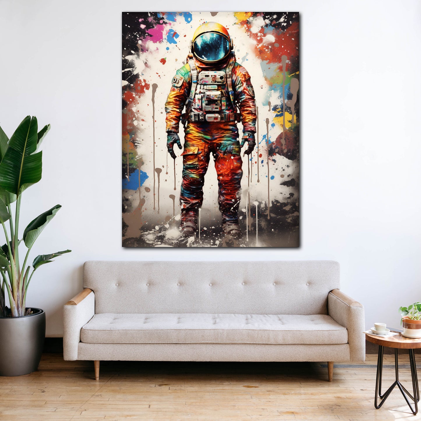 Wandbild Pop Art Astronaut Abstract Style