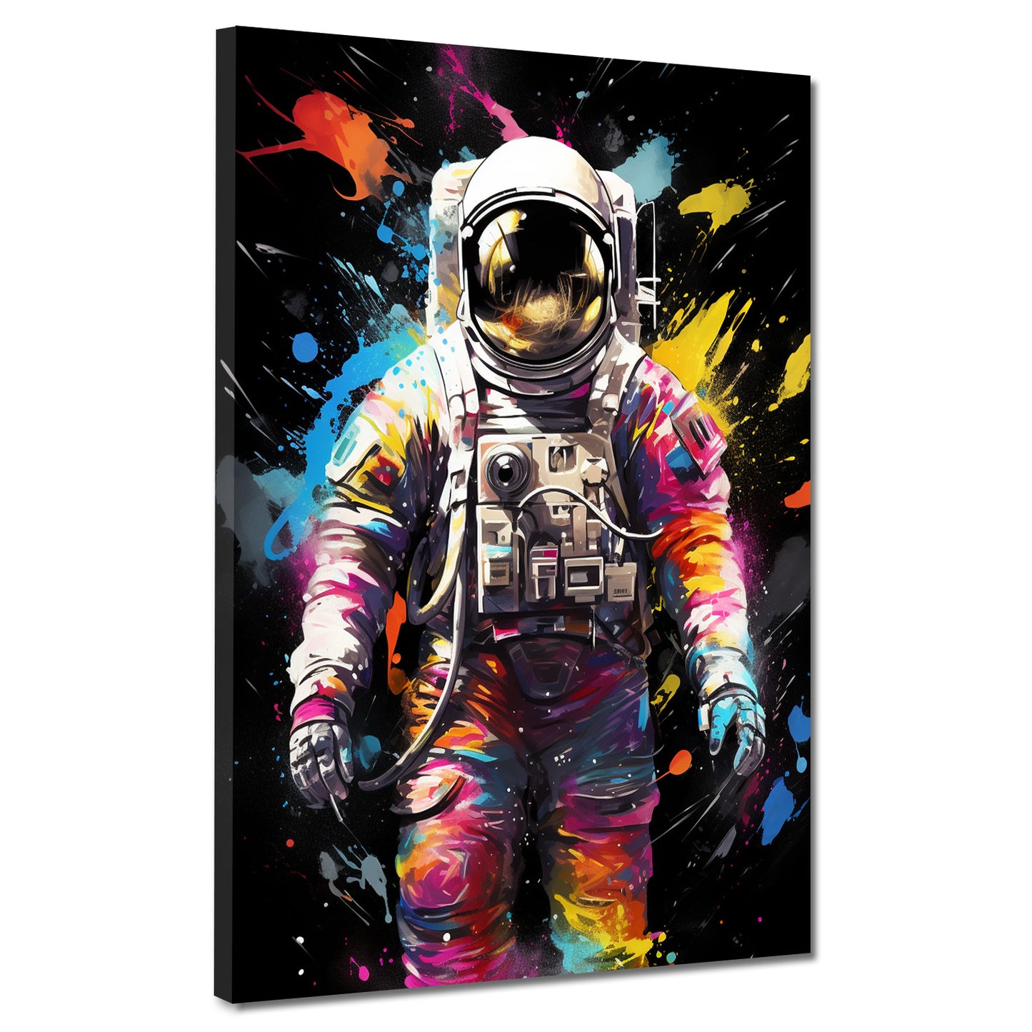 Wandbild Pop Art Astronaut Black Colour Style