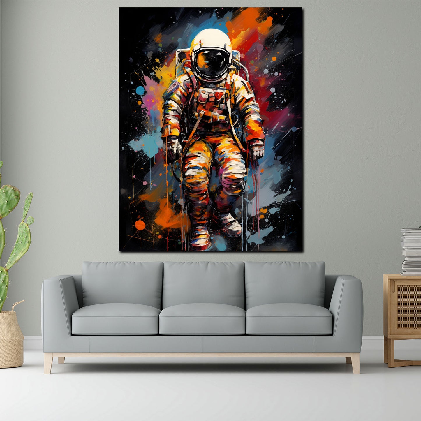 Wandbild Pop Art Astronaut Splash