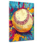 Wandbild Pop Art Baseball Sport Farbexplosion modern