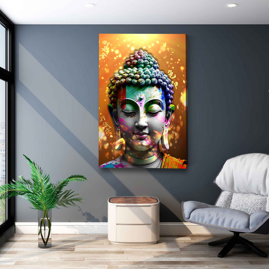 Wandbild Pop Art Buddha Erleuchtung Farbenfreude Spiritualität