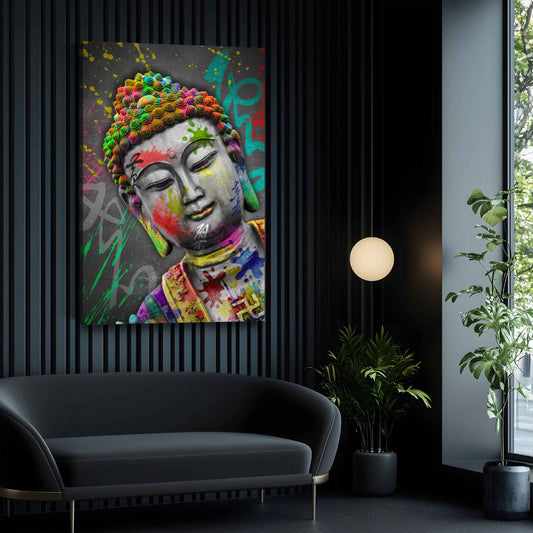 Wandbild Pop Art Buddha Spiritualität modern